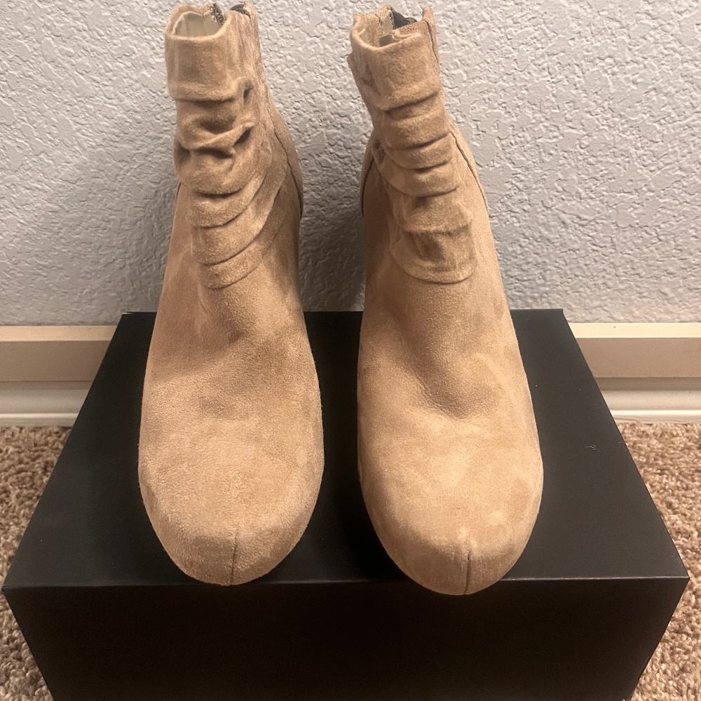 Chunky Tan Ankle Bootie